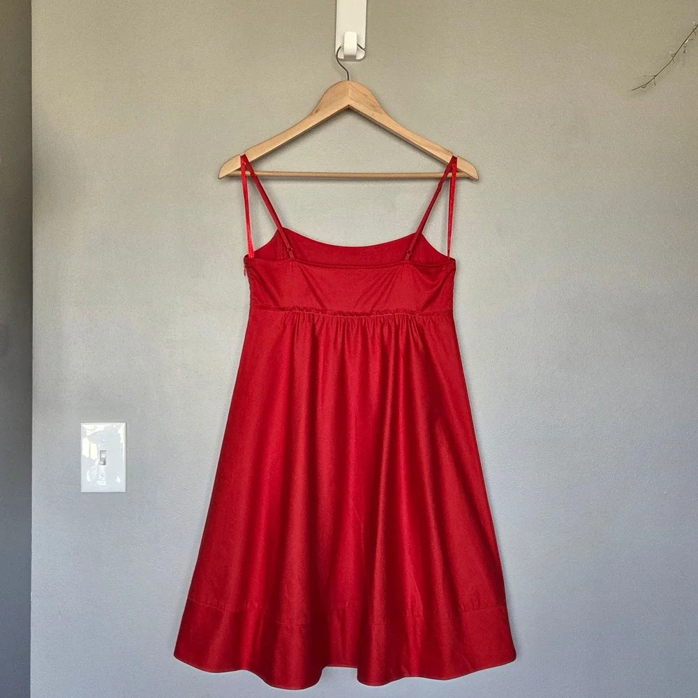 The Limited Y2K Red‎ Babydoll Dress Womens 4 Coquette Spaghetti Strap Fit Flare - Picture 2 of 11